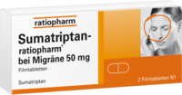 SUMATRIPTAN-ratiopharm bei Migräne 50 mg Filmtabl.